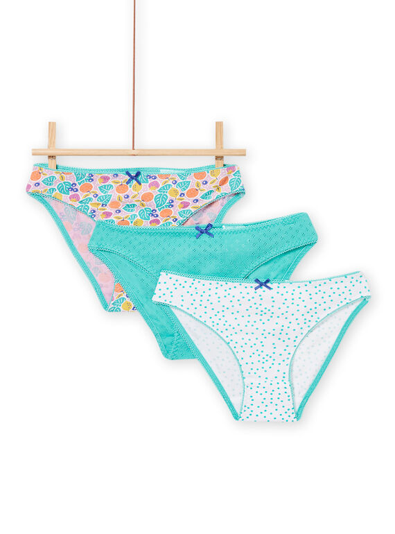 Lot de 3 culottes fantasie enfant fille NEFALOTFRU / 22SH11J3D5LH700