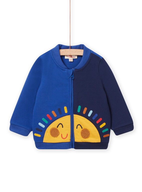 Gilet bicolore motif soleil bébé garçon NULUGIL / 22SG10P1GIL705