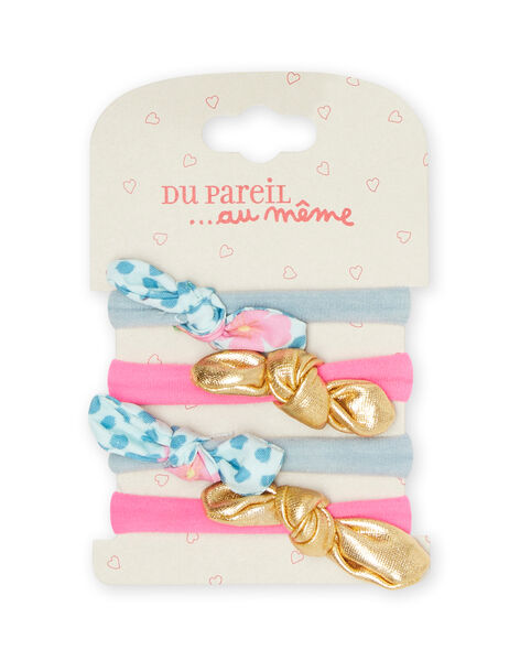 Lot de 4 élastiques fantaisie enfant fille NYAJOELA10 / 22SI01B1ELA219