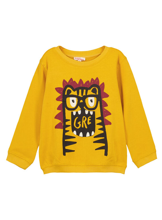 Sweat Shirt Léger col rond Ocre GOJOSWE4 / 19W90244SWBB116