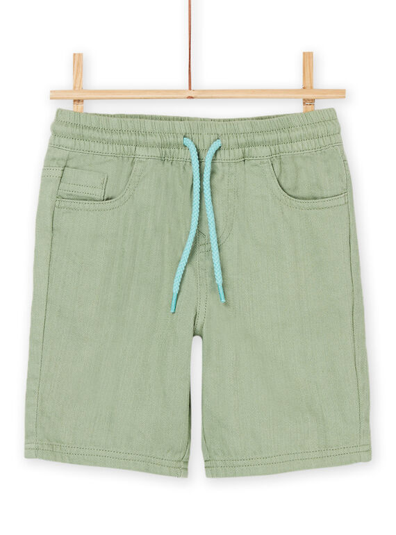 Bermuda vert à taille élastiquée ROEXOBER3 / 23S902V2BER633
