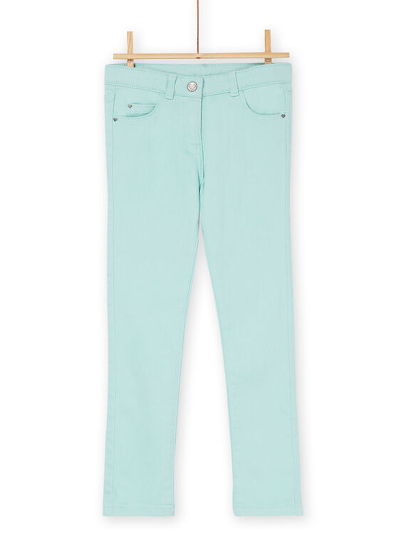Pantalon slim vert d'eau RAJOPANT3 / 23S90173PAN614