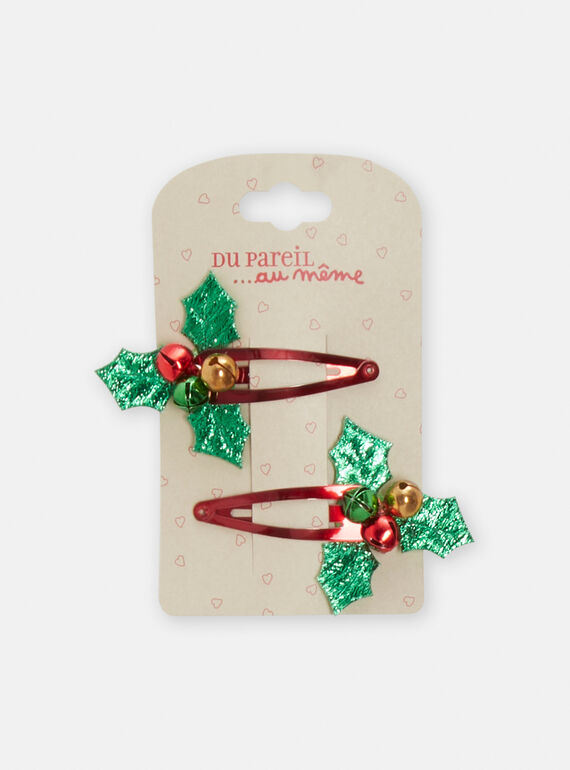 Lot de 2 barrettes clips noël pour fille SYAJOCLIP8 / 23WI01S3BRTF529