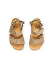 Sandales kaki en cuir RUNUKAKI / 23KK3861SLB604
