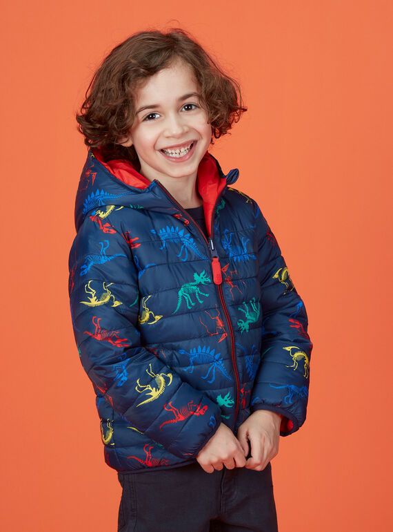 Doudoune réversible enfant garçon imprimée dinosaure KOGROBLOU1 / 20W902J2BLO705