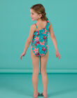 Maillot de bain 1 pièce turquoise à imprimé fleurs RYAMER3 / 23SI01R5MAIC217