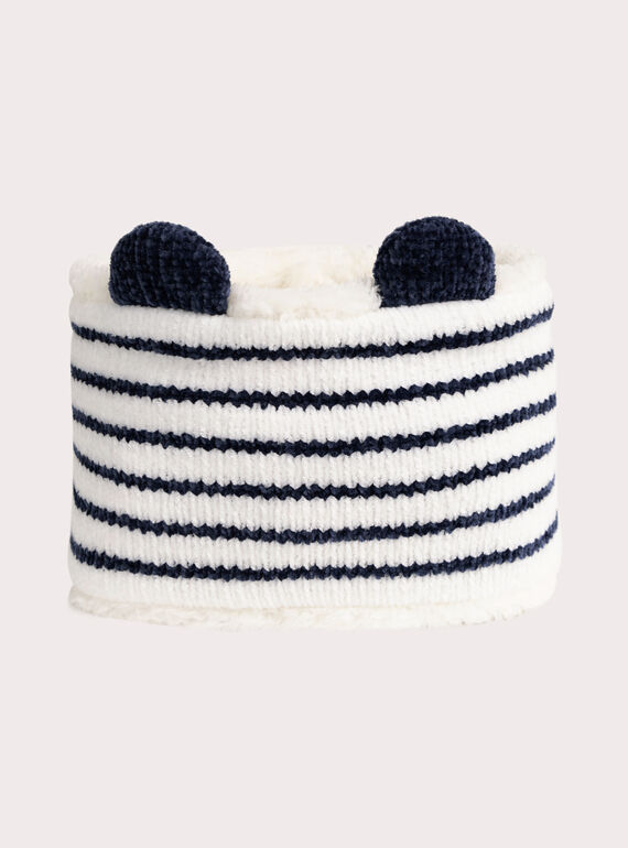 Snood à rayures marine pour bébé garçon VYUGROSNO / 24WI10M1SNO001