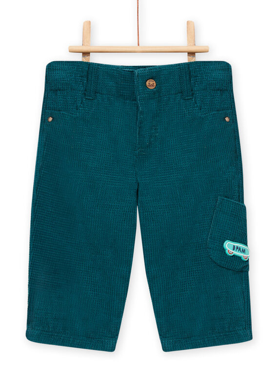 Pantalon bleu canard bébé garçon MUTUPAN1 / 21WG10K1PAN714