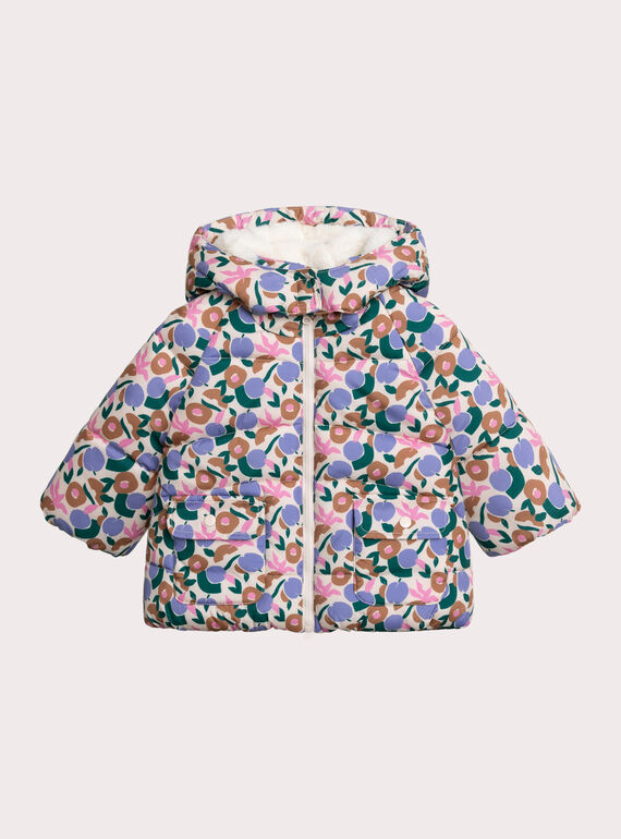 Doudoune prune pour bébé fille XIFLODOU / 25WG0971D3ED322