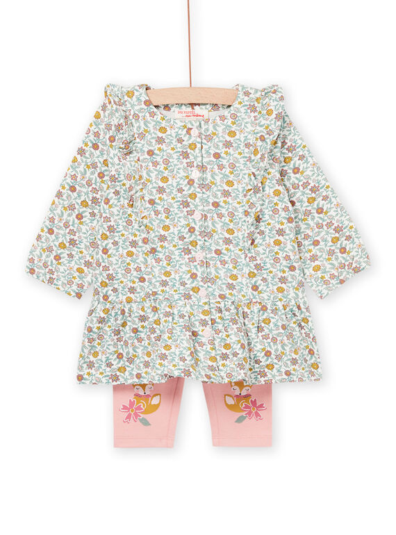 Robe à imprimé fleurs et legging uni PIRHUENS / 22WG09Q1ENS001