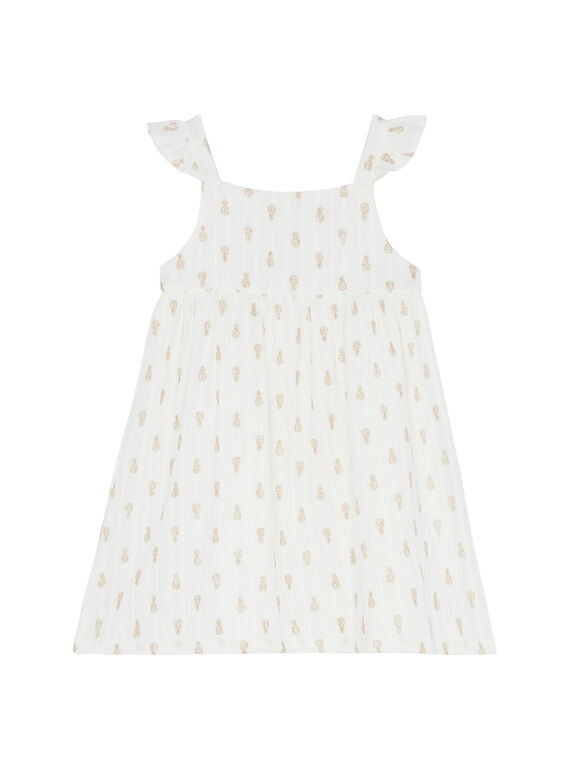 Robe sans manche à imprimé ananas en paillette JADUROB4 / 20S901O1ROB001