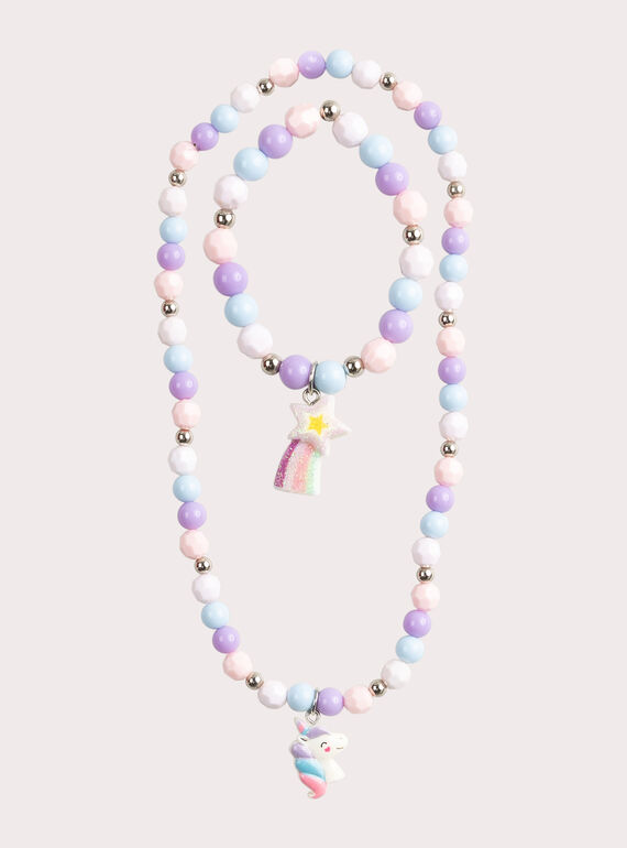 Parure collier et bracelet licorne pour fille  VYAJOSET1 / 24WI01L1CLI099