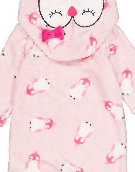 Surpyjama A Capuche Amovible Rose En Soft Boa Layette Fille Catalogue Dpam Bebe Dpam