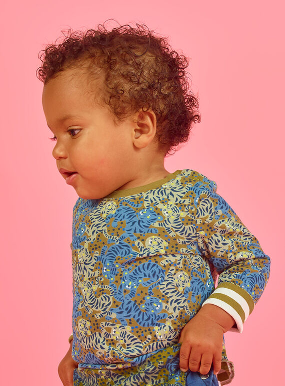 T-shirt réversible imprimé tigres et rayures bébé garçon MUKATEE2 / 21WG10I3TML604