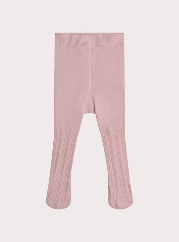 Collant rose côtelé bébé fille XYIJOCOLAJ2 / 25WI09D4COLD310