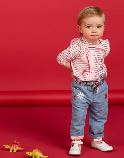Jean Bebe Fille Avec Ceinture Candy Denim Bebe Dpam