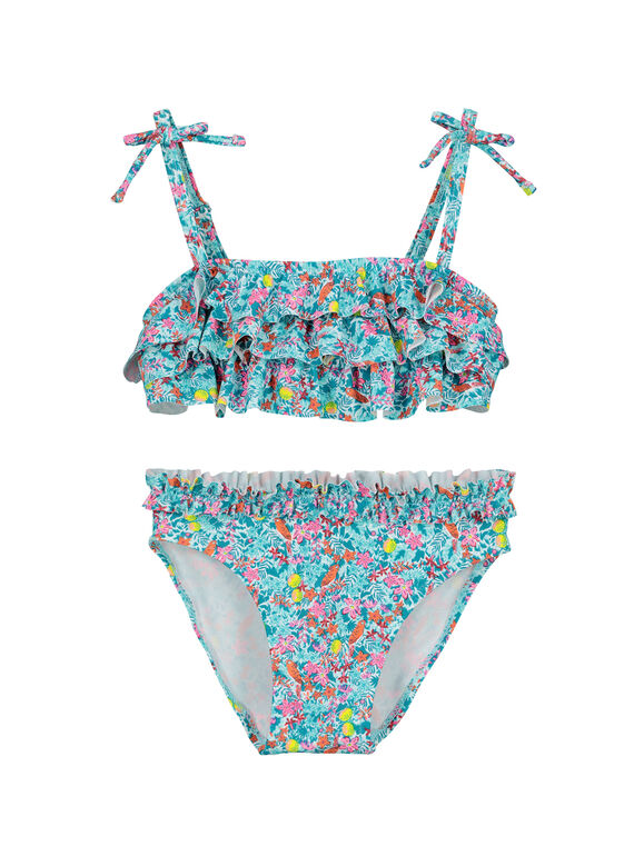 Maillot de bain deux pièces imprimé fille FYABIK3 / 19SI01K2MAI099