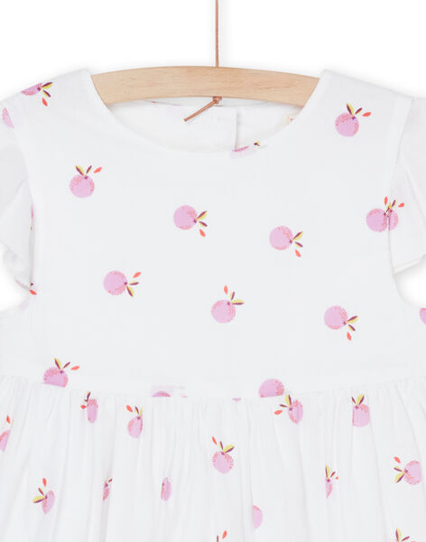 Robe blanche à imprimé fantaisie RANEOROB4 / 23S901O2ROB000