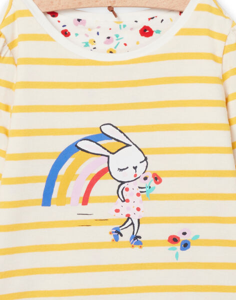 T-shirt réversible motif lapin fantaisie bébé fille NILUTEE / 22SG09P1TML001