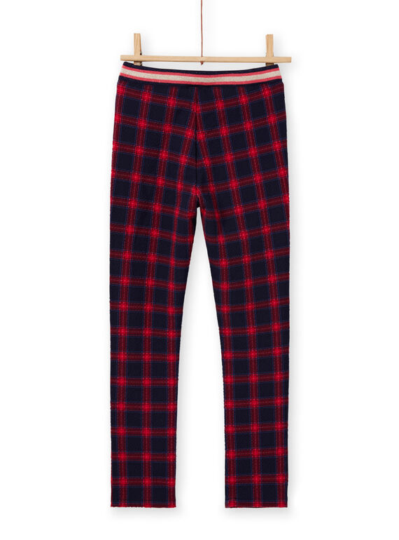 Pantalon milano imprimé tartan enfant fille MAMIXPANT / 21W901J1PANC205