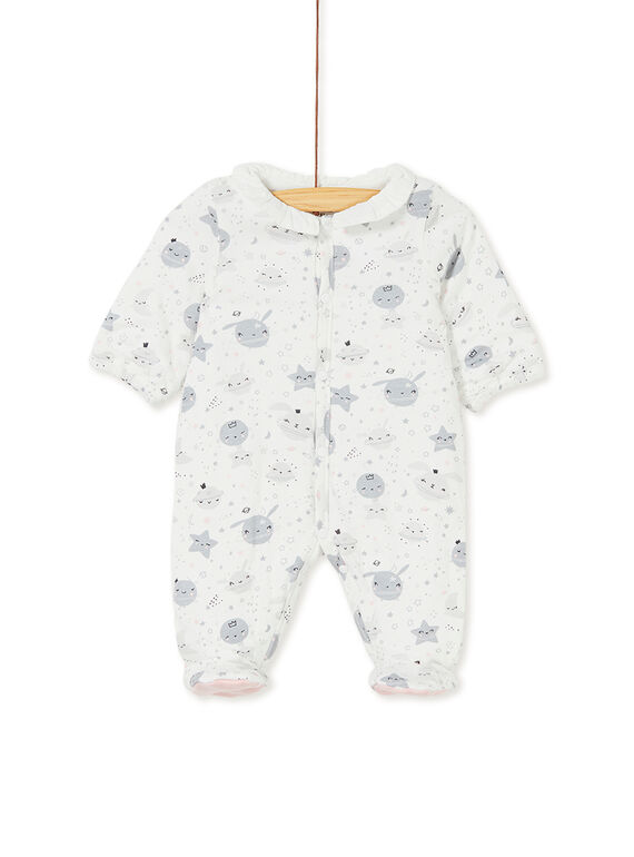 Grenouillère fille en jersey rembourré KOU1GRE2 / 20WF7711GRE001