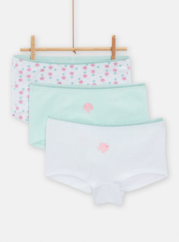 Lot de 3 shorty imprimés pour fille TEFAHOTFIS / 24SH1163SHY000