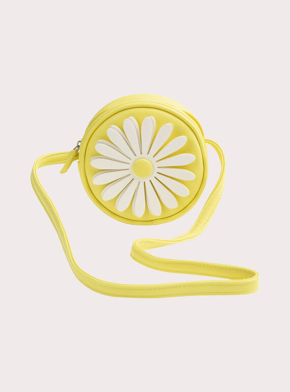 Sac jaune à fleur blanche fille WYAMABAG2 / 25SI0162BESD310