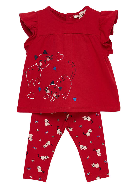 Ensemble tunique et leggins bébé fille JIGRAENS2 / 20SG09E1ENS050