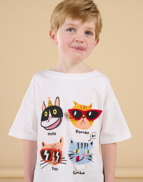 T-shirt à manches courtes à motif chats - Mixte ROSPATI5 / 23S902P5TMC000
