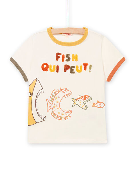 Tee Shirt Manches Courtes Ecru NOVITI / 22S902M1TMC007
