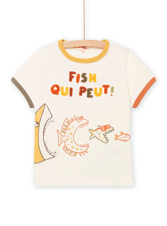Tee Shirt Manches Courtes Ecru NOVITI / 22S902M1TMC007