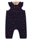 Combinaison réversible imprimé cœurs et rayures bébé fille MIMIXCOMB / 21WG09J1CBL070