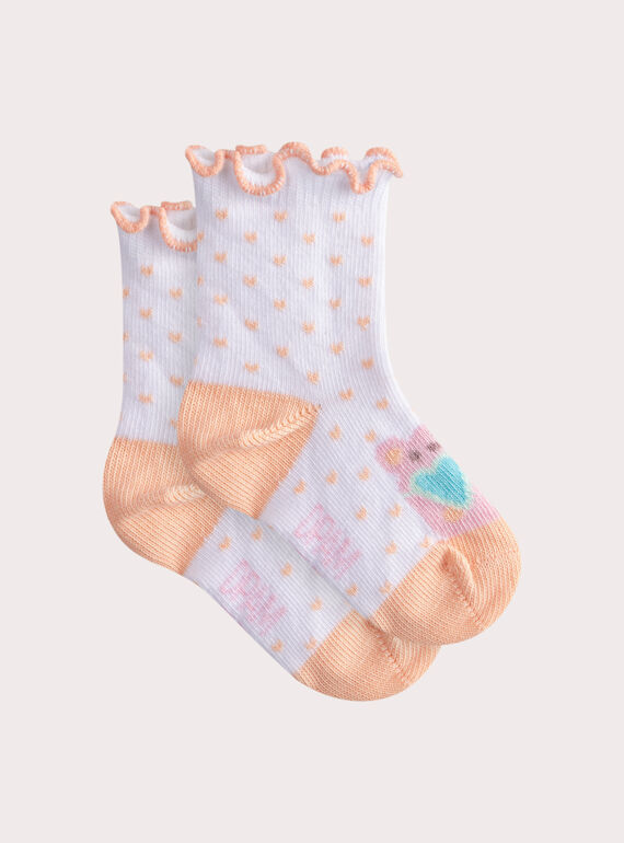Chaussettes blanches motif ours pour bébé fille WYIJOSOQ10 / 25SI09M1SOQ000