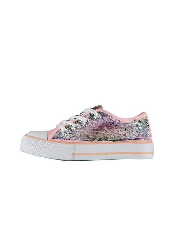 Tennis toile sequins filles FFTENSEQU / 19SK35C2D16030