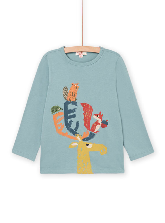 T-shirt manches longues à motifs animaux de la forêt PORHUTEE1 / 22W902Q3TMLC216