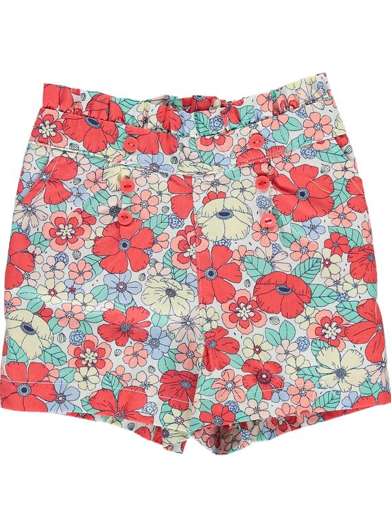 Short fleuri bébé fille CIBUSHO / 18SG09K1SHO099