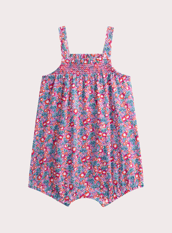 Barboteuse à motif fleurit pour bébé fille  WIPLABAR2 / 25SG09O1BAR000
