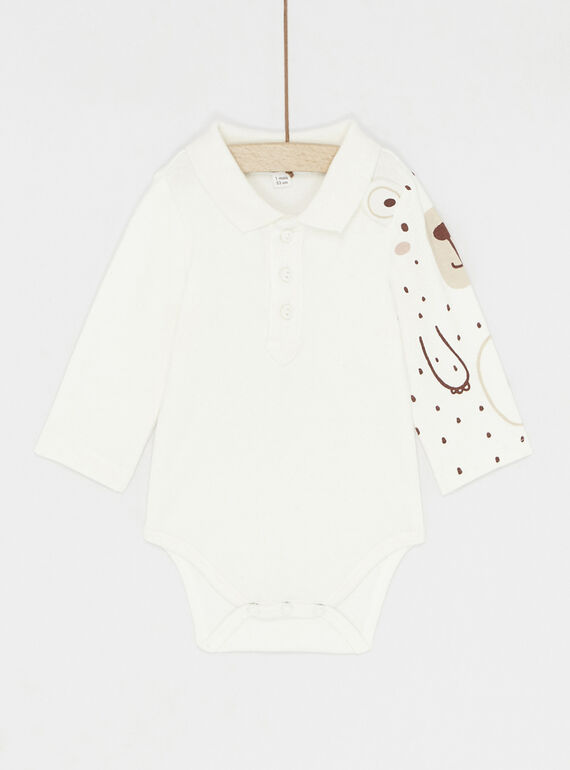 Body manches longues blanc cassé garçon SOU1BOD5 / 23WF0412BODA001