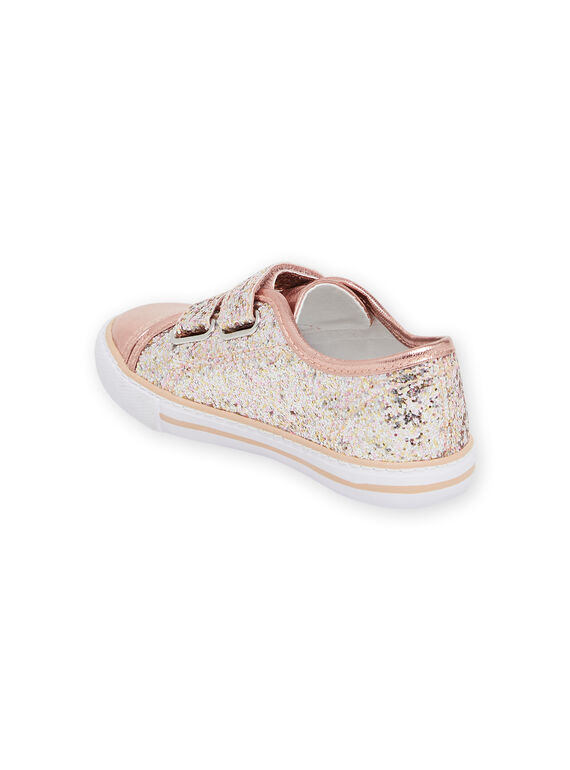 Tennis à paillettes roses enfant fille NATOILGLITP / 22KK3598D16030