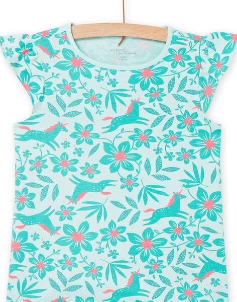Pyjama bleu glacier enfant fille NEFAPYJBIS / 22SH11HDPYJ219