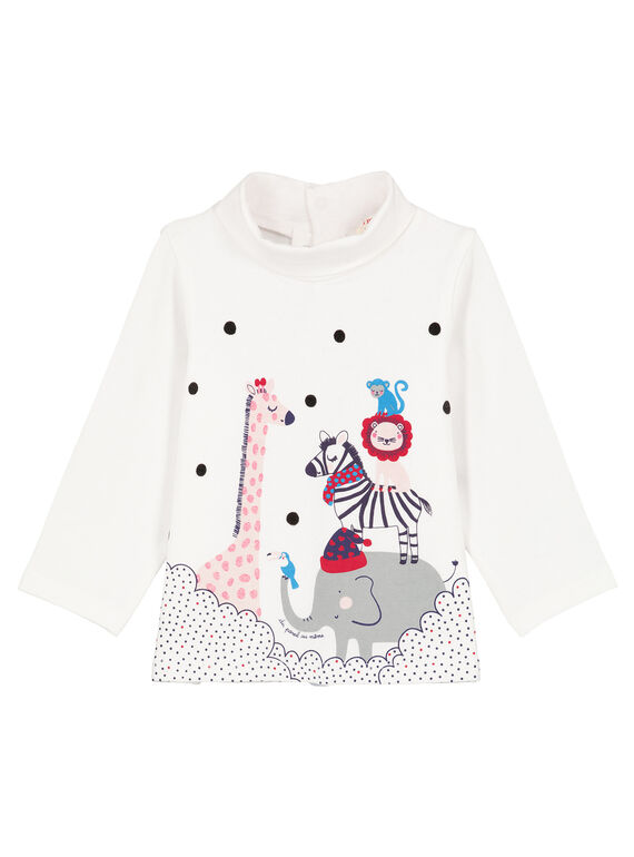 Tee-shirt à manches longues col montant bébé fille GITRISOUP / 19WG09J1SPL001