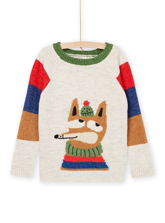 Pull à motifs renard et à rayures POMUPUL / 22W902R1PULA011