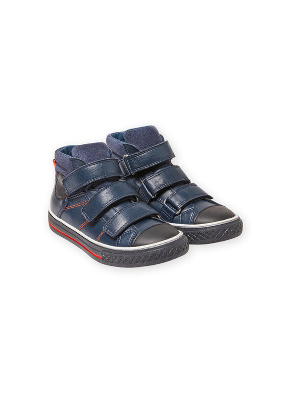 Baskets bleu marine enfant garçon MOBASTRIVNAVY / 21XK3653D3F070