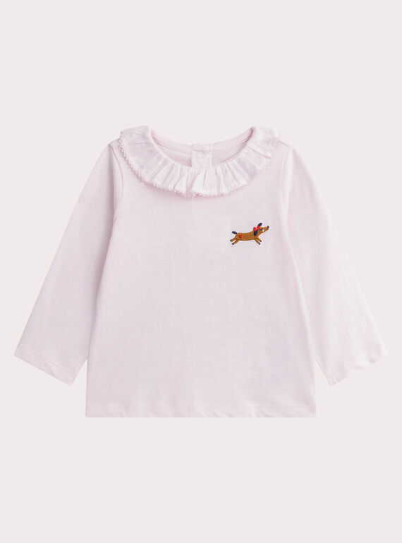 T-shirt Rose tendre pour bébé fille WIKABRA1 / 25SG0934BRA307