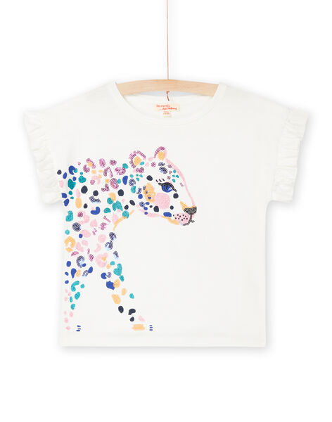 T-shirt bleu roi à motif panthère RANAUTI2 / 23S901N1TMC001