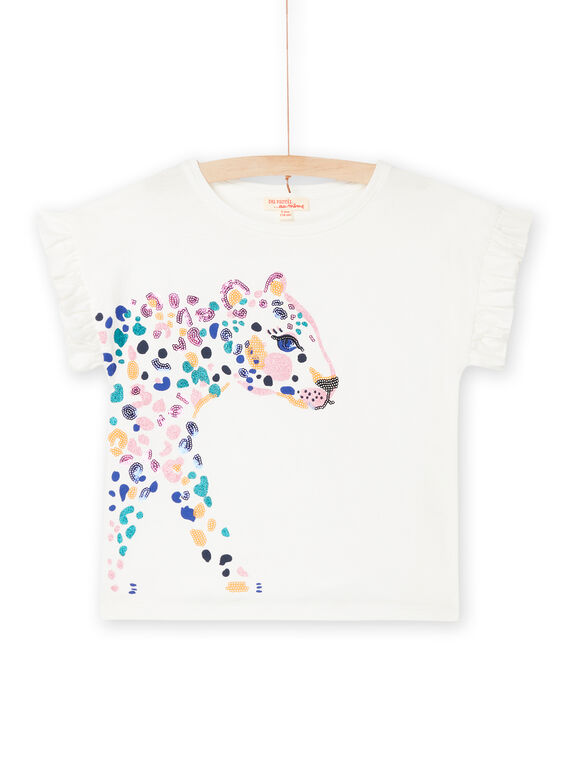 T-shirt bleu roi à motif panthère RANAUTI2 / 23S901N1TMC001