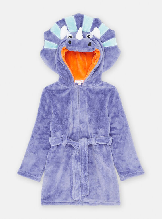 Robe de chambre mauve dinosaure garçon SEGOROBDIN / 23WH1241RDC328