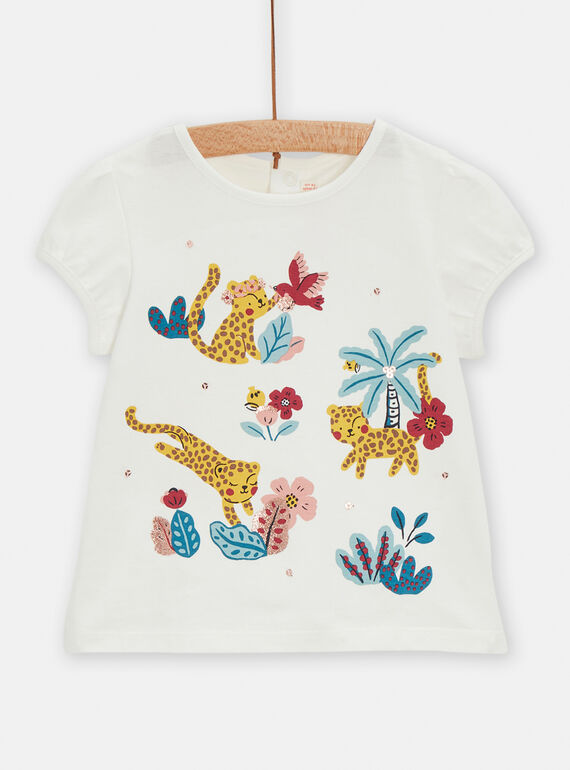 T-shirt à imprimé fantaisie pour bébé fille TICRITI / 24SG09L1TMC001