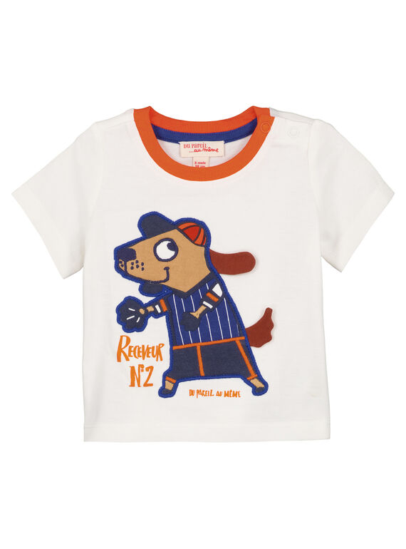 Tee Shirt Manches Courtes Ecru GUSANTEE2EX / 19WG10C1TMC001