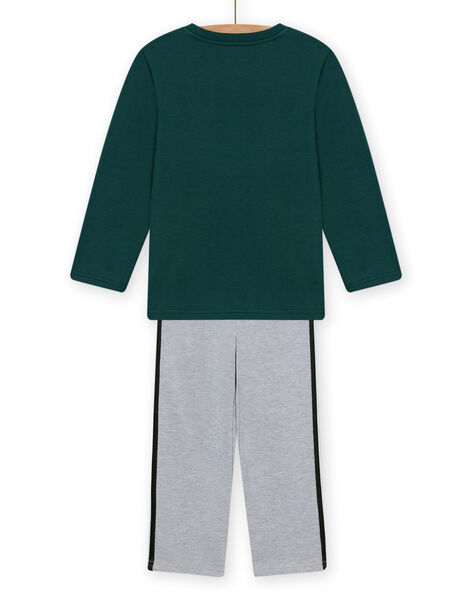 Ensemble pyjama en molleton vert à motif voitures enfant garçon MEGOPYJCAR / 21WH1299PYJ060
